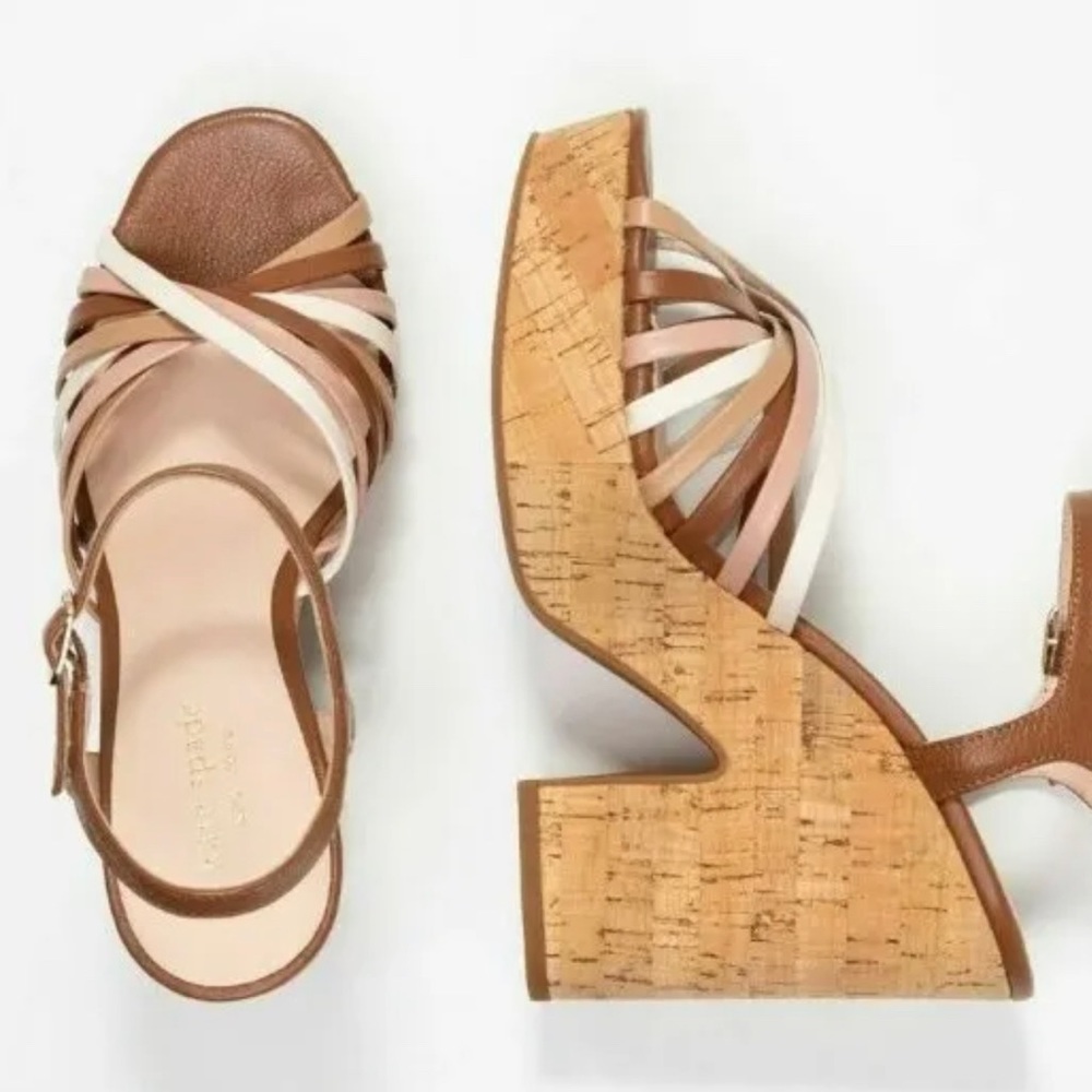 KATE SPADE Glow Multi Toast‎ Platform Sandals - Picture 4 of 6